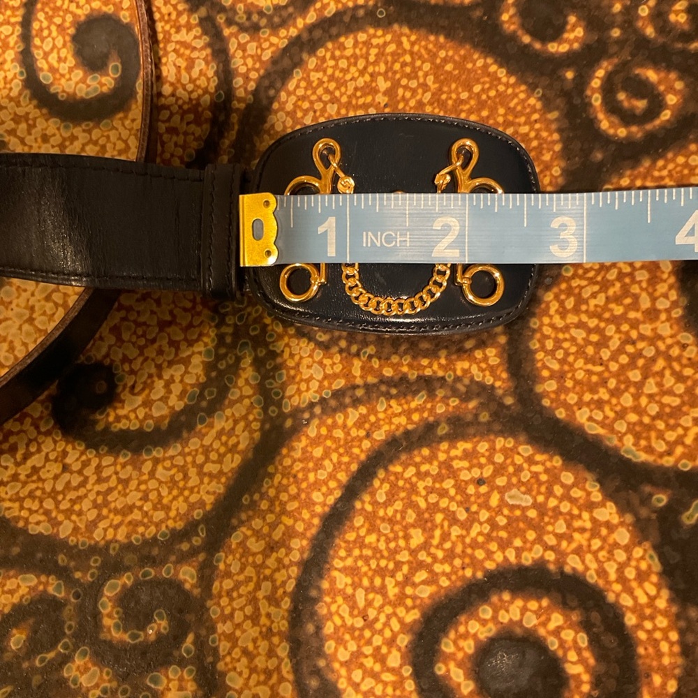 Vintage Hermès deep navy blue leather belt - Picture 13 of 14